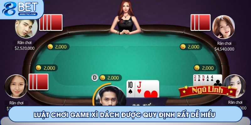 Luật chơi game Xì Dách được quy định rất dễ hiểu