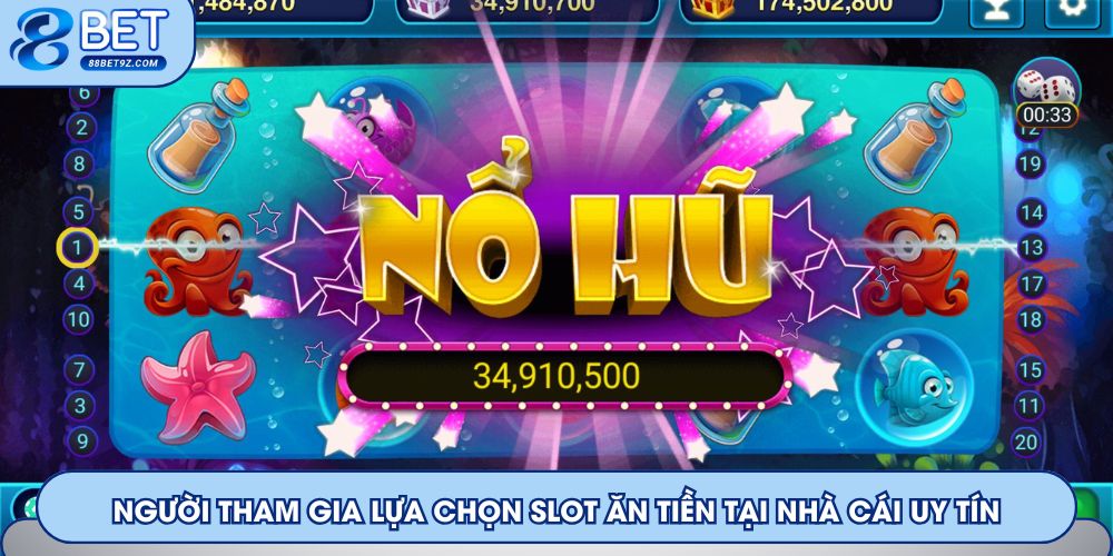 Người tham gia lựa chọn slot ăn tiền tại nhà cái uy tín